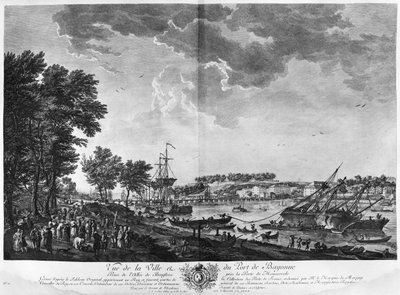 View of the Town and Port of Bayonne seen from the avenue of Bouflers near the gate of Mousserole, series of 